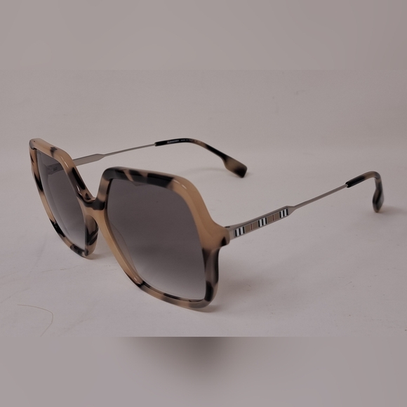 Burberry Sunglasses Havana Gray Gradient Oversized Square Check B4324 59-16-140 - Picture 11 of 16